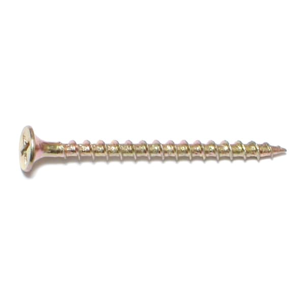 Buildright #6, Phillips Drive, Flat Head Wood Screw, Zinc Yellow Steel, 184 PK 08267 - main